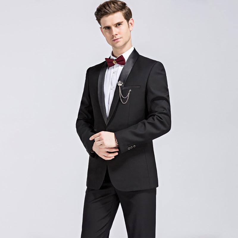 Men's Stylish Lapel Collar Business Suit - Skijnn UK