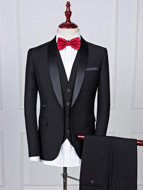 Men's Stylish Lapel Collar Business Suit - Skijnn UK