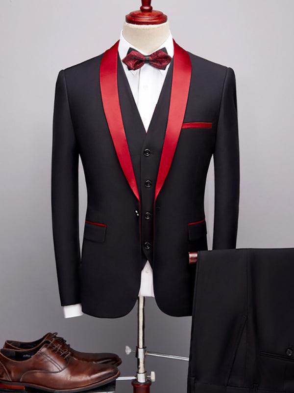 Men's Stylish Lapel Collar Business Suit - Skijnn UK